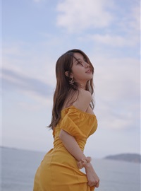 黑川 - NO.070 海岛之旅真爱版-黄色连衣裙(10)